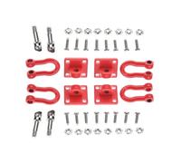 Beufee Fibbia del rimorchio RC 8pcs, Set di blocco RC Set Metal RC Crawler tra rimorchio di rimorchio Accessori per decorazioni RC per Auto da arrampicata telecomandata (Rosso)