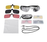 Beufee Gafas Binoculares Manos Libres, Binoculares De Pesca 4X con Lentes Polarizadas De 3 Colores Telescopio Binoculares Manos Libres para Observación De Aves Gafas De ópera