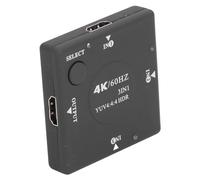 Beufee Interruptor HDMI 3 En 1 Salida, 4K HDMI 2,0 Splitter Hub Switcher Conmutación Automática Selector De Conmutador HDMI De 3 Puertos para Cine En Casa