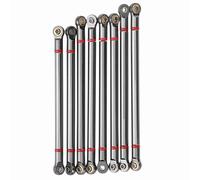 Beufee Link Rod, 8PCS Rc Crawler Linkage Aluminum Link Rods for Scx10 1/10 Scale 313mm Wheelbase Rc Crawler Car (azul y negro)