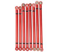 Beufee Link Rod, 8PCS Rc Crawler Linkage Aluminum Link Rods for Scx10 1/10 Scale 313mm Wheelbase Rc Crawler Car (Día)