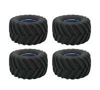 Beufee Rc Truck Tires, 4PCS Hex Wheels Rc 1/10 Scale for Rustler Control Car Road Tires Set