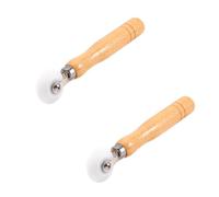Beufee Rodillo alisador de papel tapiz, 2 piezas, mango de madera, papel de pared cosido para el hogar, decoración, herramienta manual de bricolaje para papel tapiz, papel de conta