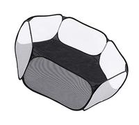 Beufee Small Animal Playpen, Pet Playpen Pet Cage Dog Fence Pets Cage Tent Portable Yard Fence (Black)