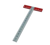 Beufee T Square Ruler, Precision Woodworking Parallel Scriber Measuring Tool, Adjustable Aluminum Line Drawing Aid T Ruler for Crafting Architect