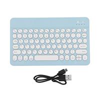 Beufee Teclado Inalámbrico, Teclado Bluetooth Ultradelgado Pequeño Teclado Bluetooth Teclado Portátil para Computadora De Escritorio Pc Portátil(Blue)