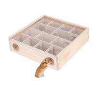 Beufee Túnel de Madera para hámster, Juguete de túnel para hámster, Laberinto de Madera para hámster, túnel para ratón, Juguetes, Troncos de Corcho para hámster con Cubierta de Vidrio