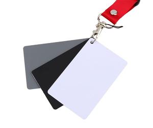 Beufee White Balance Grey Cards, Gray Cards Custom Color Calibration Camera Checker for Digital Photography Video 3 in 1