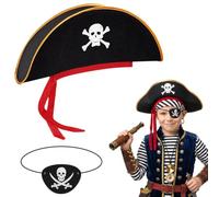 Beugo 3 Pcs Disfraz Pirata Niño, Accesorios para Disfraz de Piratas Niño