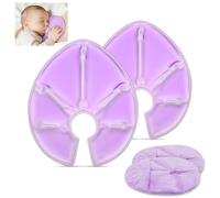 Beugo Almohadillas de Terapia de Mama, 3 en 1 Compresas Frío/Calor para Lactancia Grandes, 2 pcs Paquetes de Terapia Pecho Gel con 2 Fundas, Esenciales para la Posparto, Alivia El Dolor Mama, Púrpura