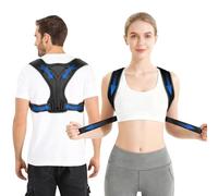 Beugo Corrector Postura Espalda, Corrector Postura Espalda Ajustable para Hombre y Mujer, Espaldas Recta Correctores Postural Transpirable para la Prevención del Dolor Corrección Postural, Negro, S