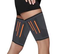 Beugo Manga de compresión de muslo (1 par), Thigh Wraps, Musleras Deportivas de Compresión Hombre/Mujer, Transpirable y Antideslizante, Musleras Elásticas para Recuperación Esguince, XL