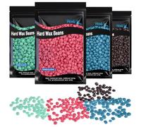 Beugo Perlas de Cera para Depilación, 400g, Cera depilatoria en perlas Sin Bandas, Sin Dolor, Brasileño, Suave y Eficaz, para Cuerpo, Cara e Ingles, Mujeres y Hombres, Rosa, D