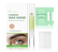 Beugo Precision Wax Pen, Pen DepilacióN Facial De PrecisióN Kit, Brow Wax Kit, Cera facial, Incluye 6g de Cera, 10 tiras de algodón + 4 toallitas de cera, EliminacióN De Cejas Y Bigote