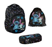 BeUniq Mochila Stitch BeUniq 3 compartimentos con estuche y bolsa para zapatos