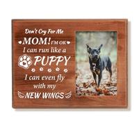 BEUNITONE Marco de fotos de madera para mascotas, marco de fotos de recuerdo de madera para la pérdida de cachorro, 9 x 7 pulgadas, no llores por mí, marco de fotos conmemorativo para mascotas, marco
