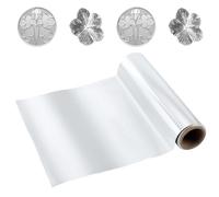 BEUNITONE Rollo de aluminio plateado resistente de 8 metros, lámina de aluminio flexible para repujado, proyectos de manualidades, reparaciones prácticas del hogar y envoltura de regalos creativos