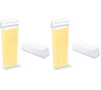 Beurer 577.01 - Cartuchos y banda para HL-40, dos cartuchos de cera para tibia, incluye 50 bandas desechables, cera de abejas para la depilación con cera caliente, color blanco (Paquete de 2)