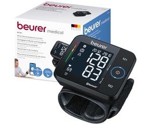 Beurer BC 54 tensiómetro de muñeca con tecnología de inflación, indicador de riesgo en color, detección de arritmias, muñeca 13,5-21,5 cm, con app, transferencia de datos a Apple Health