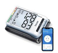 Beurer BC85 Tensiómetro de Muñeca, Plata, PantallaLCD, Función Bluetooth, Memoria 2 x 60 Mediciones