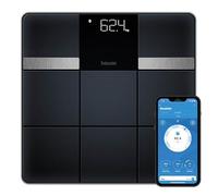 Beurer BF 450 báscula personal con conexión a la aplicación, báscula de grasa corporal digital con 17 valores de medición, estructura de baldosas mate, 8 memorias de usuario, 180 kg