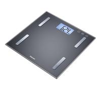 Beurer BF180 - Báscula digital de vidrio, IMC, LCD XL, 180 kg / 100 gr, apagado automatico, indicador de bateria baja, gran plataforma, color negro