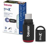 Beurer BiteX Go Deep Black Aparato contra picaduras de insectos para smartphone, tratamiento de mordeduras y picaduras, alivia el picor, para móvil Android y iPhone (USB-C), con luz