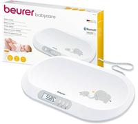 Beurer Báscula para bebés BY 90 - App iOS/Android, cinta métrica, 20 kg, función de retención