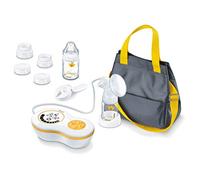 Beurer BY60 - Extractor de leche eléctrico, 10 niveles de estimulación y extracción, 7 accesorios
