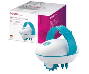 Beurer CM 51 Aparato de masaje anticelulítico para una piel más tersa, masaje eficaz del tejido conectivo, rodillo de masaje eléctrico con 2 niveles de intensidad y mango ajustable, diseño ergonómico