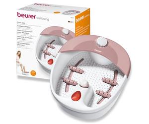 Beurer FB 20 Baño de pies con burbujas, masaje de burbujas y vibración (3 niveles), luz infrarroja, accesorios para pedicura, protección contra salpicaduras, pies de goma antideslizantes