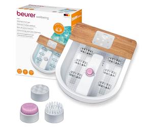 Beurer FB 65 Hidromasaje para pies con calentamiento del agua e iluminación conmutable, estación de pedicura giratoria integrada, vibración relajante y masaje de burbujas, hasta la talla de zapato 51