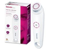 Beurer FC 45 cepillo limpiador facial eléctrico, limpieza profunda para una piel visiblemente suave y luminosa, rotación de 2 niveles, para todo tipo de piel, resistente al agua, blanco