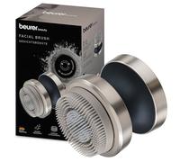 Beurer FC 59 Dual cepillo facial eléctrico, 3 cabezales (silicona, piel sensible, exfoliante), limpieza profunda de poros, 2 intensidades, resistente al agua, batería recargable, para todo tipo piel