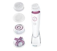 Beurer FC 95 cepillo facial eléctrico, limpieza profunda de poros, cepillo limpiador facial con 4 cabezales, apto para todo tipo de piel, resistente al agua, recargable