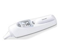 Beurer FT 58 termómetro de oído, termómetro de fiebre con tecnología de medición por infrarrojos para medición en el oído, indicador de fiebre, incl. 10 protectores, para bebés, niños y adultos