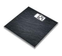 Beurer GS 203 - Pizarra - Bascula de vidrio, 150 kg / 100 gr, LCD, apagado automatico, aviso de sobrecarga, color gris