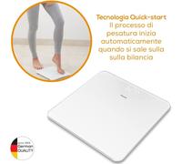 Beurer GS 225, Balanza De Baño De Vidrio Con Pantalla LED Magic, Color