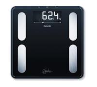 Beurer GS400 Blanca Báscula Digital De Vidrio, Vidrio Seguridad 8Mm, 200Kg /100 g, Pantalla LCD Retroiluminada Grandes Dígitos 3.9 cm, Apagado Automático, Color Negro