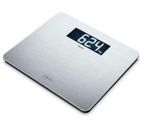 Beurer Báscula de acero inoxidable GS 405 Signature Line, báscula de cristal con superficie de acero inoxidable de alta calidad con revestimiento antihuellas, pantalla XXL iluminada para facilitar la lectura, capacidad de carga de 200 kg