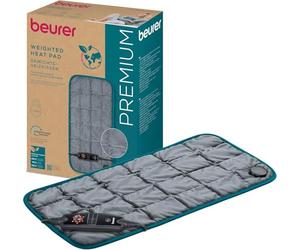 Beurer HK 145 Cosy Weight Almohadilla Térmica con Peso, Almohadilla Agradable con 1500g de Peso para Más Relajación, Calma y Calor Reconfortante, con Relleno de Perlas de Vidrio, 60 x 30 cm