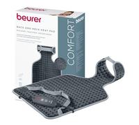 Beurer HK 64 Grey Almohadilla eléctrica, con rápido calentamiento y mecanismo de desconexión automática con forma anatómica, 3 niveles de temperatura, lavable, con cinturón abdominal