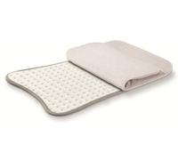 Beurer HKM400 Almohadilla eléctrica térmica con funda, transpirable, tacto suave, calentamiento ultrarápido, función apagado automático 90 minutos, lavable, 6 potencias, display LED, 34 x 47cm, blanco