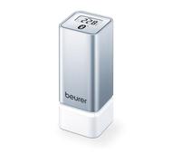 BEURER HM55 Termohigrómetro, temperatura y humedad, indicador luminoso del aire ambiente, multizona, App freshroom,valores ajustables, compacto, color blanco