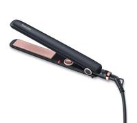 Beurer HS 30 - Plancha de cabello, color negro y cromado