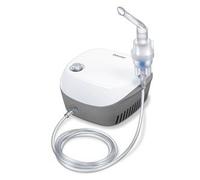 Beurer IH18L Nebulizador con Tecnología de Compresor de Aire, con Capacidad de Inhalación de 0.4 ml/min, Blanco y Gris (602.36)