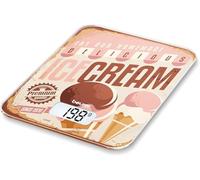 Beurer KS19 - Balanza de cocina, 5 kg/1 gr, botón táctil, diseño helado