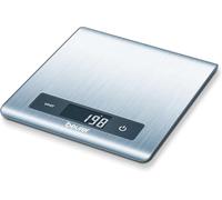 Beurer KS51 - Balanza de cocina ultra plana (1,5 cm), 5 kg/1 gr, pesa líquidos, color plata