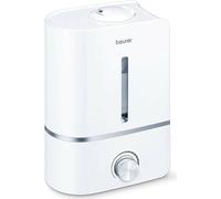Beurer LB45 - Humidificador de aire con 2 boquillas de nebulización, ultrasónico, silencioso, máxima nebulización 300 ml/h, pastillas aromáticas, filtro antical, 25 W, color blanco