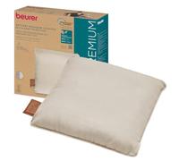 Beurer MG 139 Cojín de masaje recargable, función de calor, beige | Cojín de masaje Shiatsu, calor activable, relleno compuesto al 100% por material reciclado, lavable, apagado automático